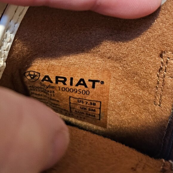 Ariat Western Boots, Women's Size 7.5 Brown Leather - Picture 5 of 5